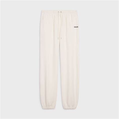 Celine Embroidered Track Pants In Cotton Fleece Off 